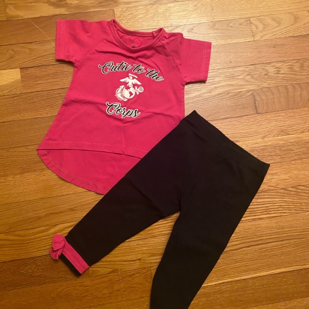 2t Girls TShirt Marine Outfit